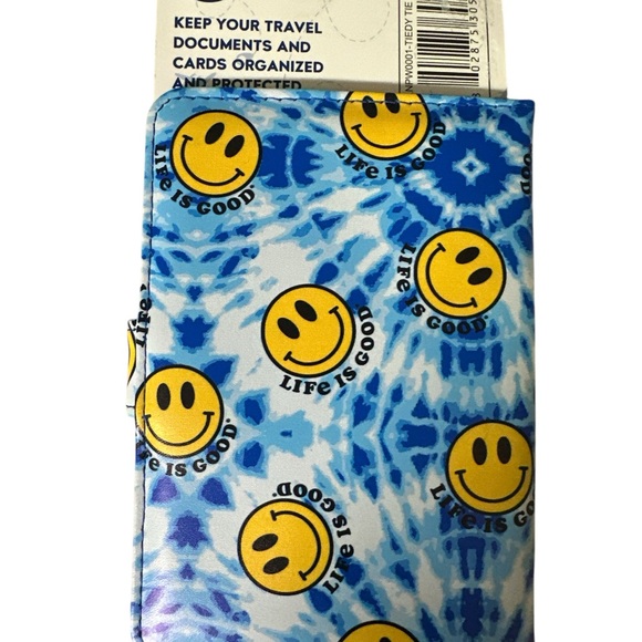 Life is Good Passport Wallet - Blue and Yellow - Picture 5 of 5
